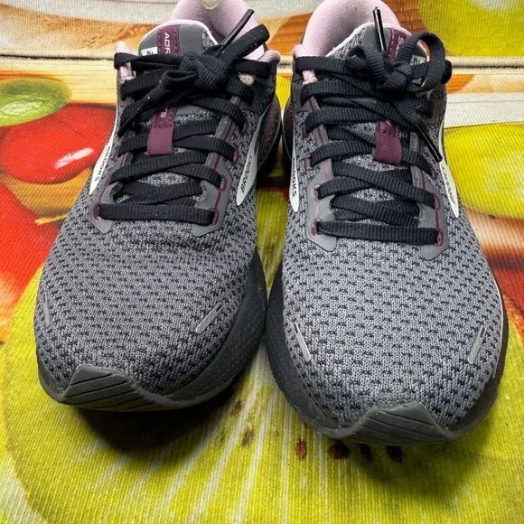 Brooks Adrenaline GTS 22 Womens Running Shoes Size 8.5 Gray & Pink - Picture 2 of 10